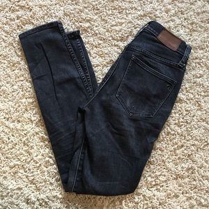 Madewell Grey/black 10” high riser jean
